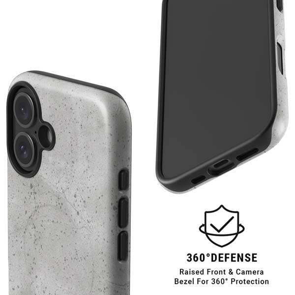 Light Grey Concrete iPhone 16 Magsafe Impact Case