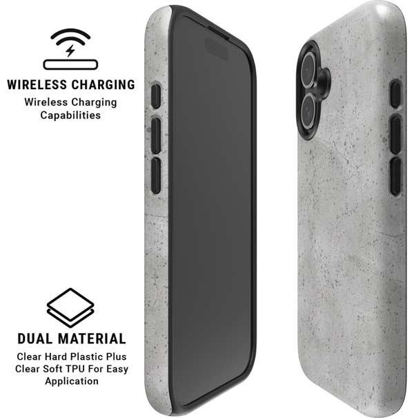 Light Grey Concrete iPhone 16 Magsafe Impact Case