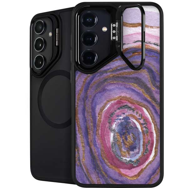Lilac Watercolor Geode Galaxy S26 Plus Kickstand Case