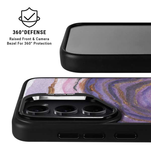 Lilac Watercolor Geode Galaxy S26 Plus Kickstand Case