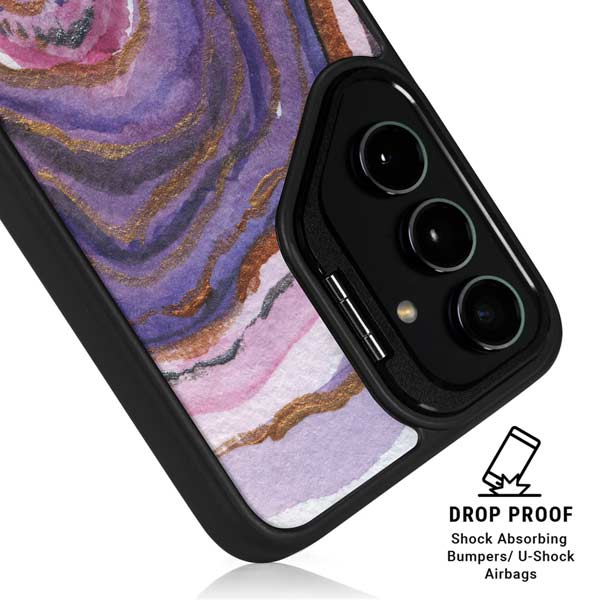 Lilac Watercolor Geode Galaxy S26 Plus Kickstand Case