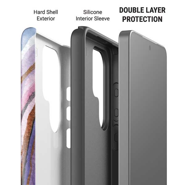 Lilac Watercolor Geode Galaxy S26 Ultra Impact Case