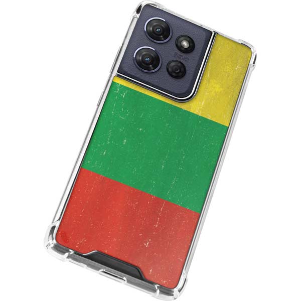 Lithuania Flag Distressed Moto G Power 5G (2025) Clear Case