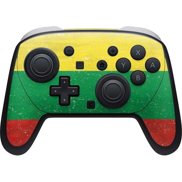 Lithuania Flag Distressed Nintendo Skins