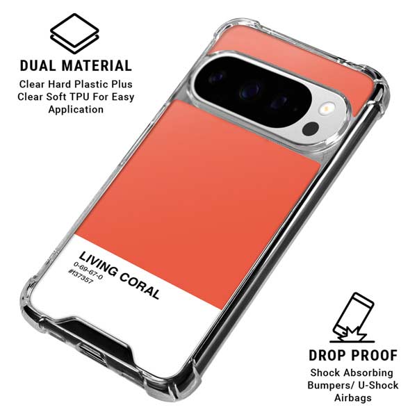 Living Coral Google Pixel 10 Pro Clear Case
