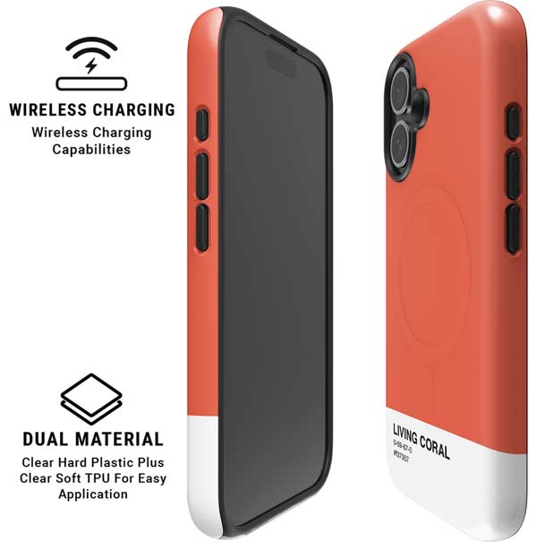 Living Coral iPhone 16 Plus Magsafe Impact Case