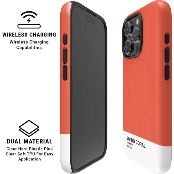 Living Coral iPhone 16 Pro Max Magsafe Impact Case