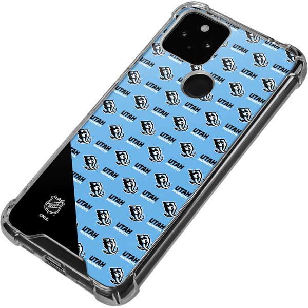 NHL Utah Mammoth Logo Pattern Google Pixel 5a 5G Clear Case