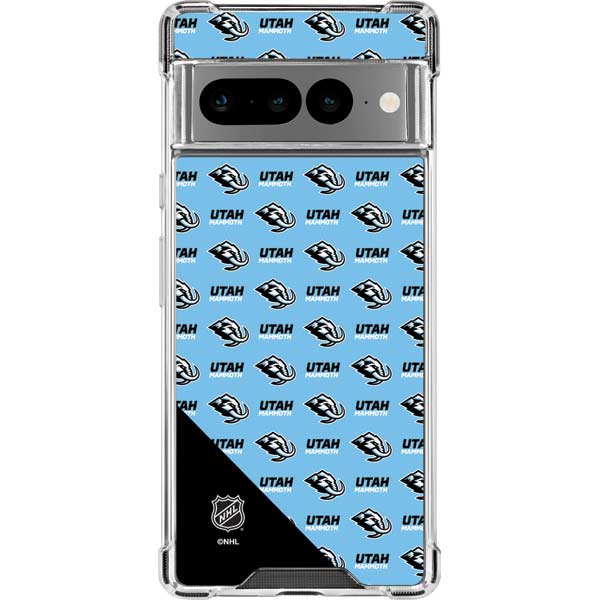 NHL Utah Mammoth Logo Pattern Google Pixel 7 Pro Clear Case