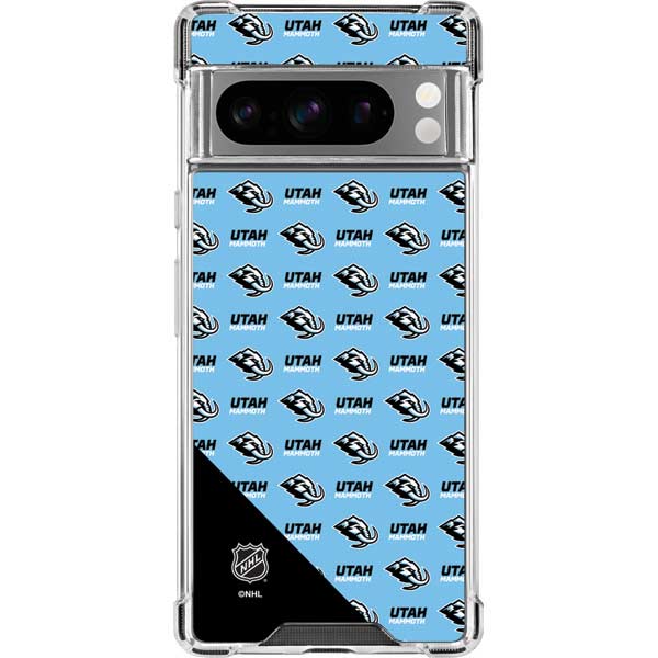 NHL Utah Mammoth Logo Pattern Google Pixel 8 Pro Clear Case