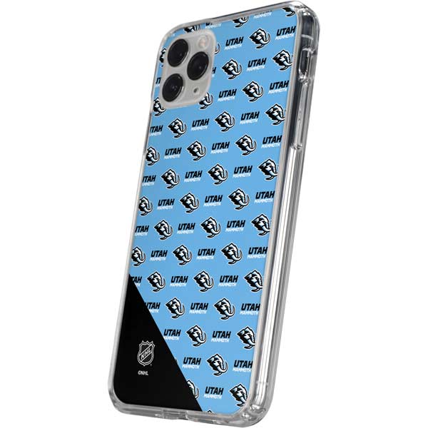NHL Utah Mammoth Logo Pattern iPhone 11 Pro Clear Case