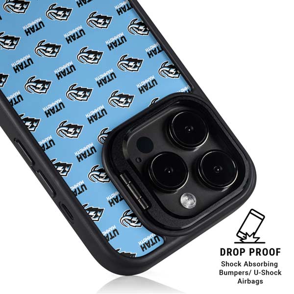 NHL Utah Mammoth Logo Pattern iPhone 14 Pro Kickstand Case