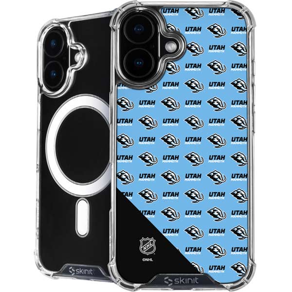 NHL Utah Mammoth Logo Pattern iPhone 16 MagSafe Case