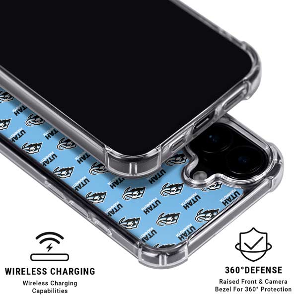 NHL Utah Mammoth Logo Pattern iPhone 16 MagSafe Case