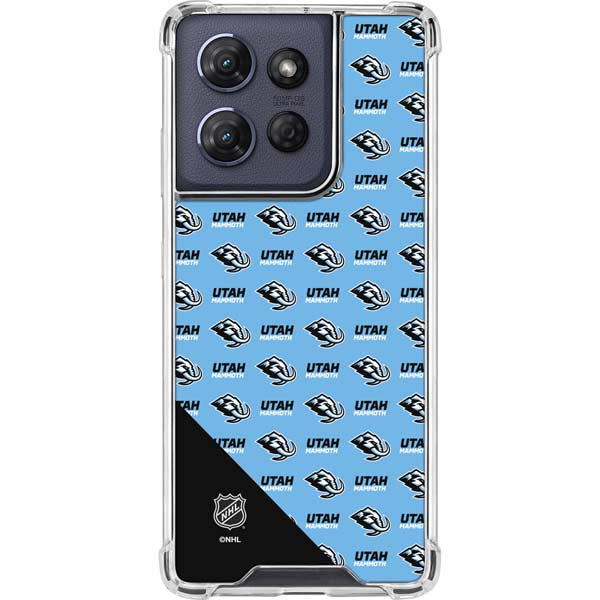 NHL Utah Mammoth Logo Pattern Moto G 5G (2025) Clear Case