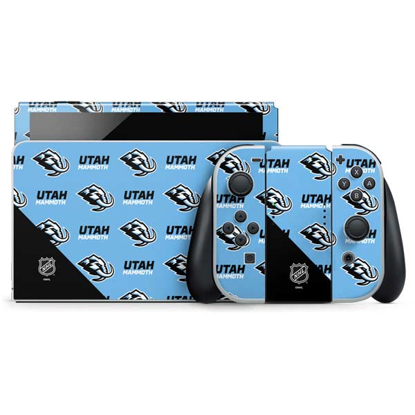 NHL Utah Mammoth Logo Pattern Nintendo Switch OLED (2021) Skin