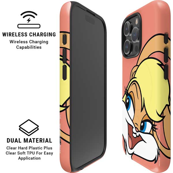 Looney Tunes Lola Bunny Zoomed In iPhone 16 Pro Max Magsafe Impact Case