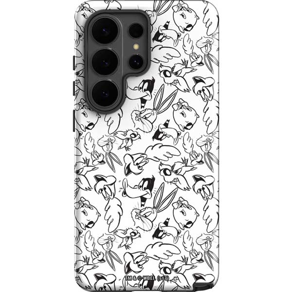 Looney Tunes Looney Squad Black and White Grid Galaxy S26 Ultra Impact Case