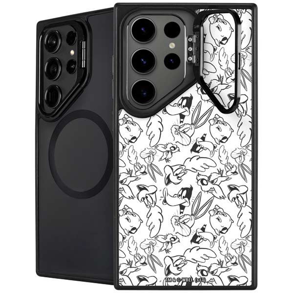 Looney Tunes Looney Squad Black and White Grid Galaxy S26 Ultra Kickstand Case