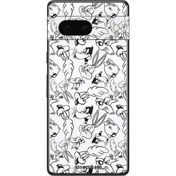 Looney Tunes Looney Squad Black and White Grid Pixel Skins