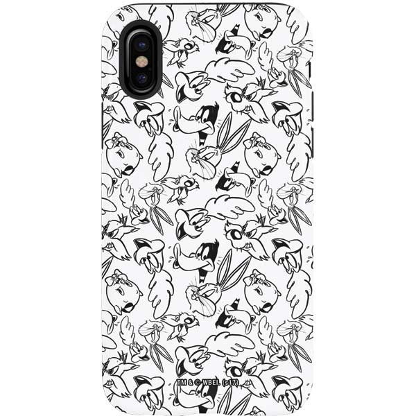 Looney Tunes Looney Squad Black and White Grid iPhone Cases