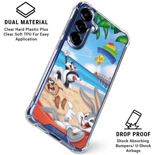 Looney Tunes Beach Galaxy S25 Plus Clear Case