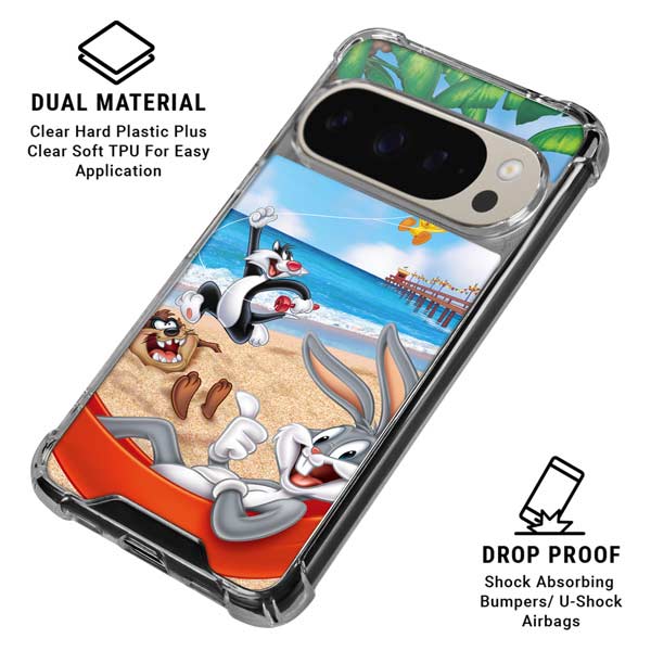 Looney Tunes Beach Pixel 9 Pro XL Clear Case