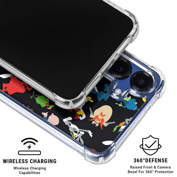 Looney Tunes Identity Pattern Galaxy S25 Plus Clear Case