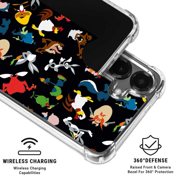 Looney Tunes Identity Pattern Galaxy S26 Clear Case