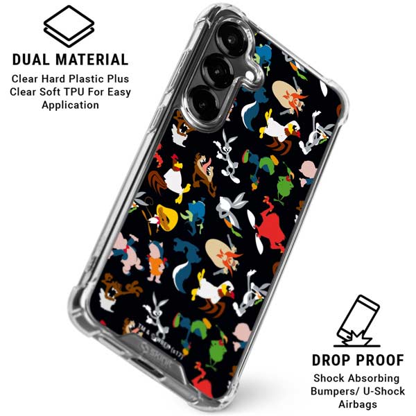 Looney Tunes Identity Pattern Galaxy S26 Clear Case