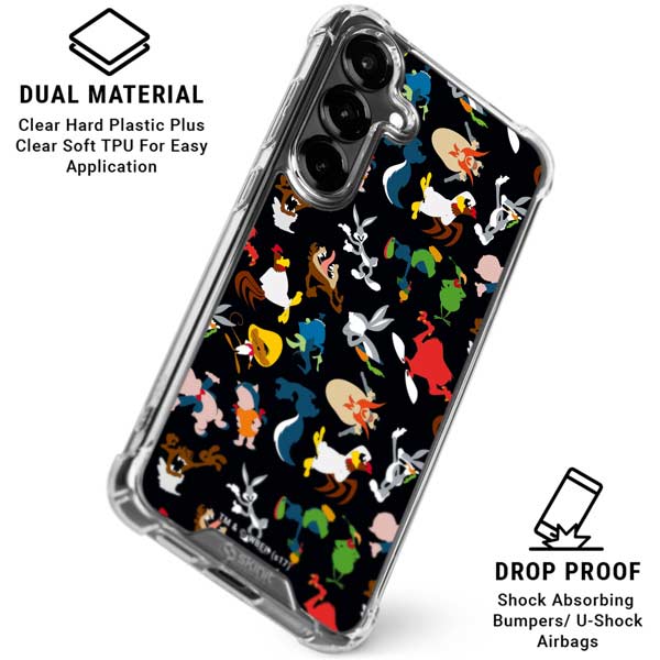 Looney Tunes Identity Pattern Galaxy S26 Plus Clear Case