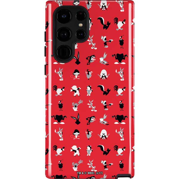 Looney Tunes Identity Red Pattern Galaxy Cases