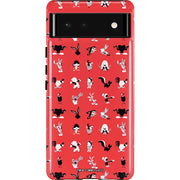 Looney Tunes Identity Red Pattern Pixel Cases