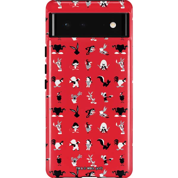 Looney Tunes Identity Red Pattern Pixel Cases