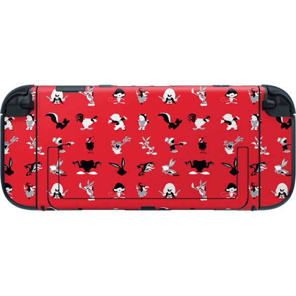 Looney Tunes Identity Red Pattern Nintendo Switch 2 (2025) with Joy-Con Skin