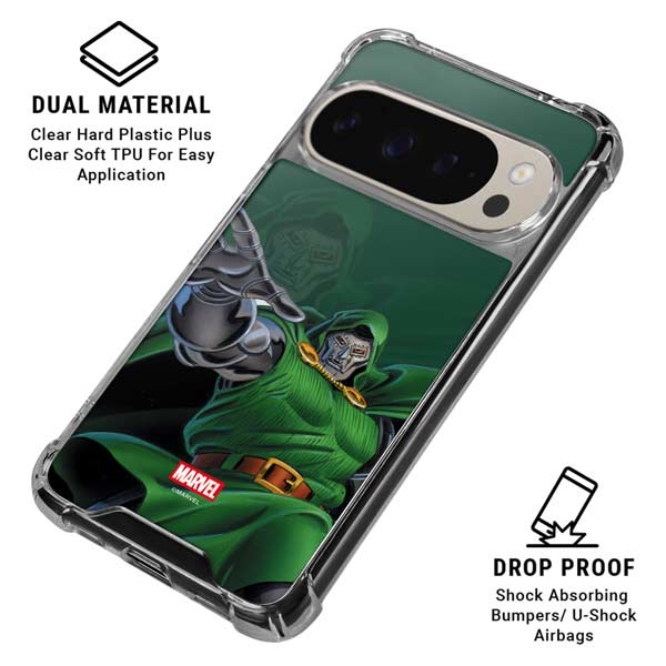 Marvel Dr. Doom Lord Doom Google Pixel 9 Pro XL Clear Case