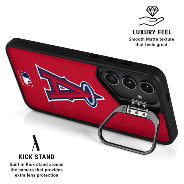 MLB Los Angeles Angels - Solid Distressed Galaxy S26 Ultra Kickstand Case