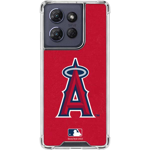 MLB Los Angeles Angels - Solid Distressed Moto G Play 5G (2025) Clear Case