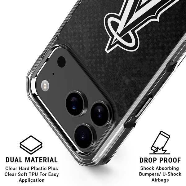 MLB Los Angeles Angels Dark Wash iPhone 17 Pro Clear Case