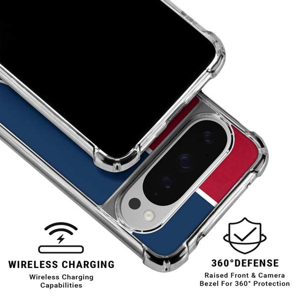MLB Los Angeles Angels Split Google Pixel 10 Pro XL Clear Case
