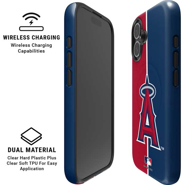 MLB Los Angeles Angels Split iPhone 16 Magsafe Impact Case