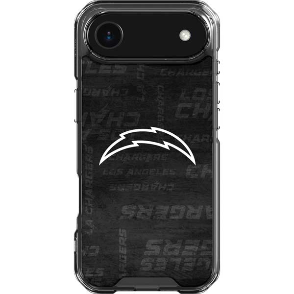 NFL Los Angeles Chargers Black & White iPhone 17 Air Clear Case