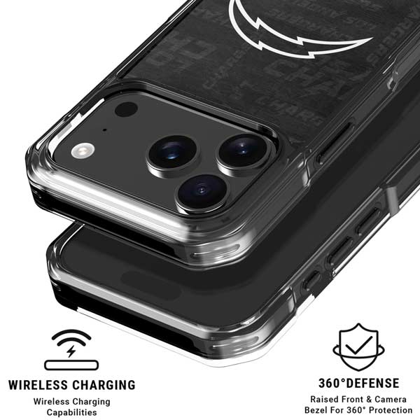 NFL Los Angeles Chargers Black & White iPhone 17 Pro Max MagSafe Case