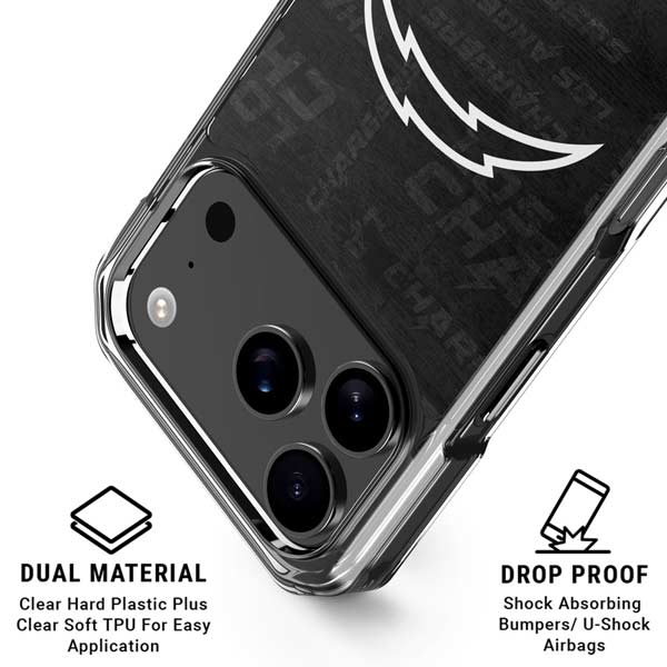 NFL Los Angeles Chargers Black & White iPhone 17 Pro Max MagSafe Case