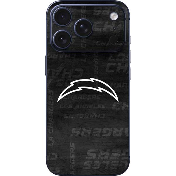 NFL Los Angeles Chargers Black & White iPhone 17 Pro Skin