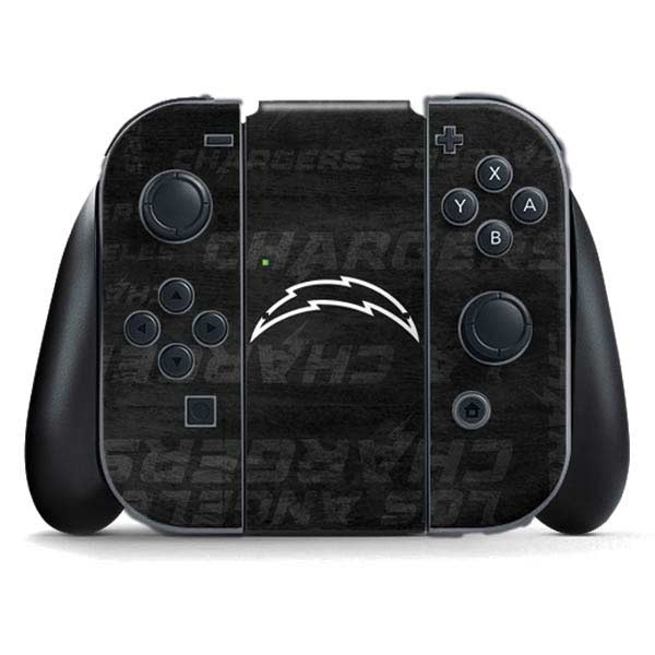 NFL Los Angeles Chargers Black & White Nintendo Skins