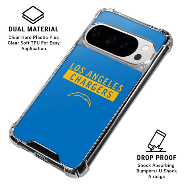 NFL Los Angeles Chargers Blue Performance Series Google Pixel 10 Pro Clear Case