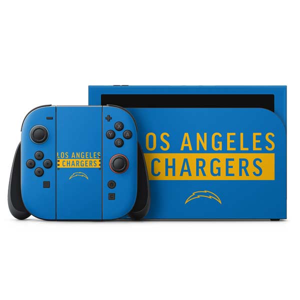 NFL Los Angeles Chargers Blue Performance Series Nintendo Skins