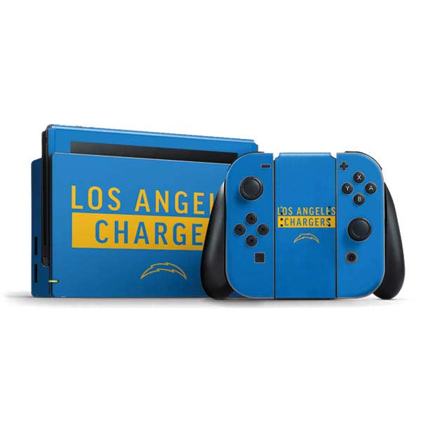 NFL Los Angeles Chargers Blue Performance Series Nintendo Skins