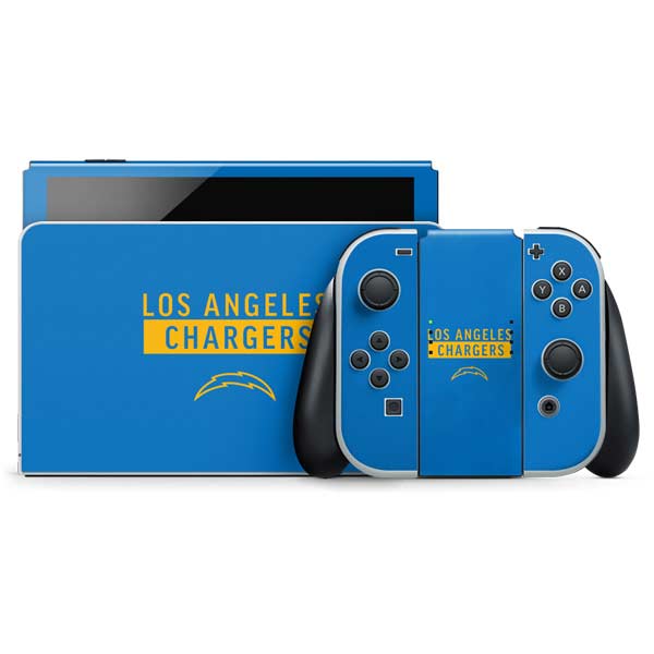NFL Los Angeles Chargers Blue Performance Series Nintendo Skins